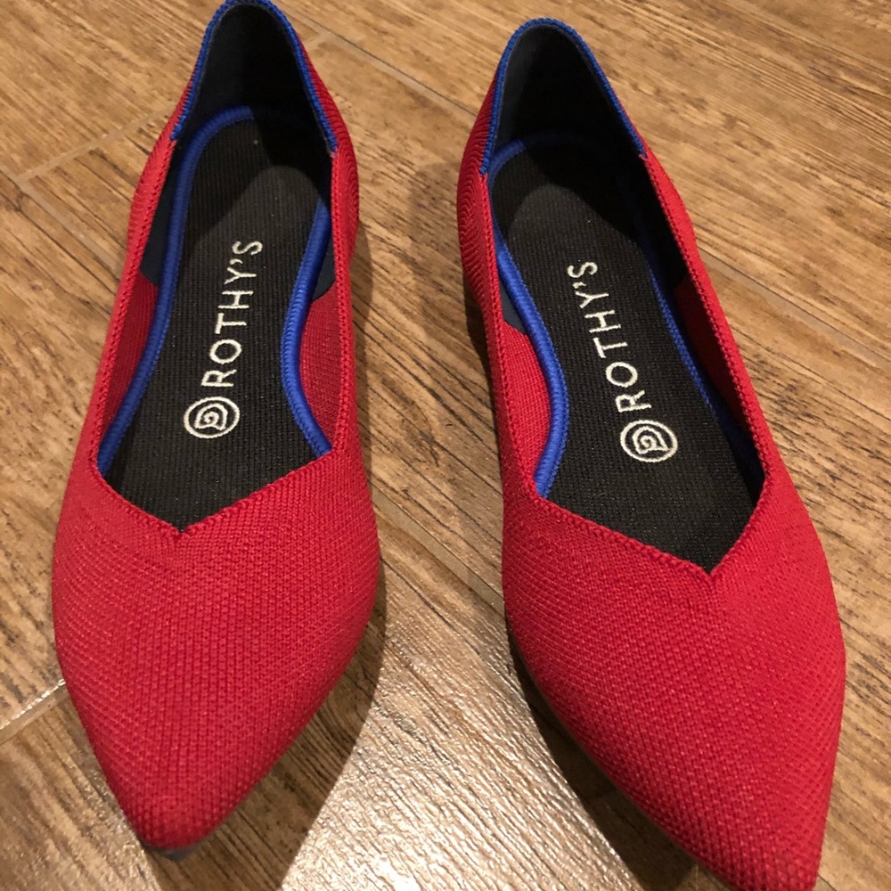 EUC Rothy’s Chili Red Points size 8